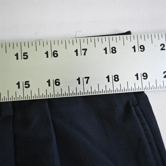 Jos A Bank 36x32 Navy Blue 100% Wool Pleated Front‎ Mens Dress Pants - Picture 2 of 9